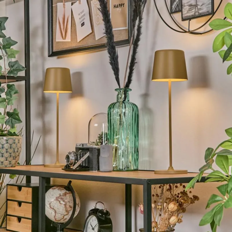 hofstein Belece Lampe de table d'extérieur, Lampe à poser LED Beige, 1 lumière