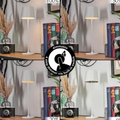 hofstein Belece Lampe de table d'extérieur, Lampe à poser LED Blanc, 1 lumière