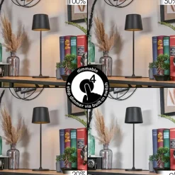 hofstein Belece Lampe de table d'extérieur, Lampe à poser LED Noir, 1 lumière