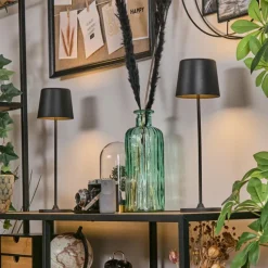 hofstein Belece Lampe de table d'extérieur, Lampe à poser LED Noir, 1 lumière