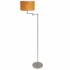 Lampes En Tissu-Luminaires Steinhauer Bella Lampadaire Acier brossé, 1 lumière