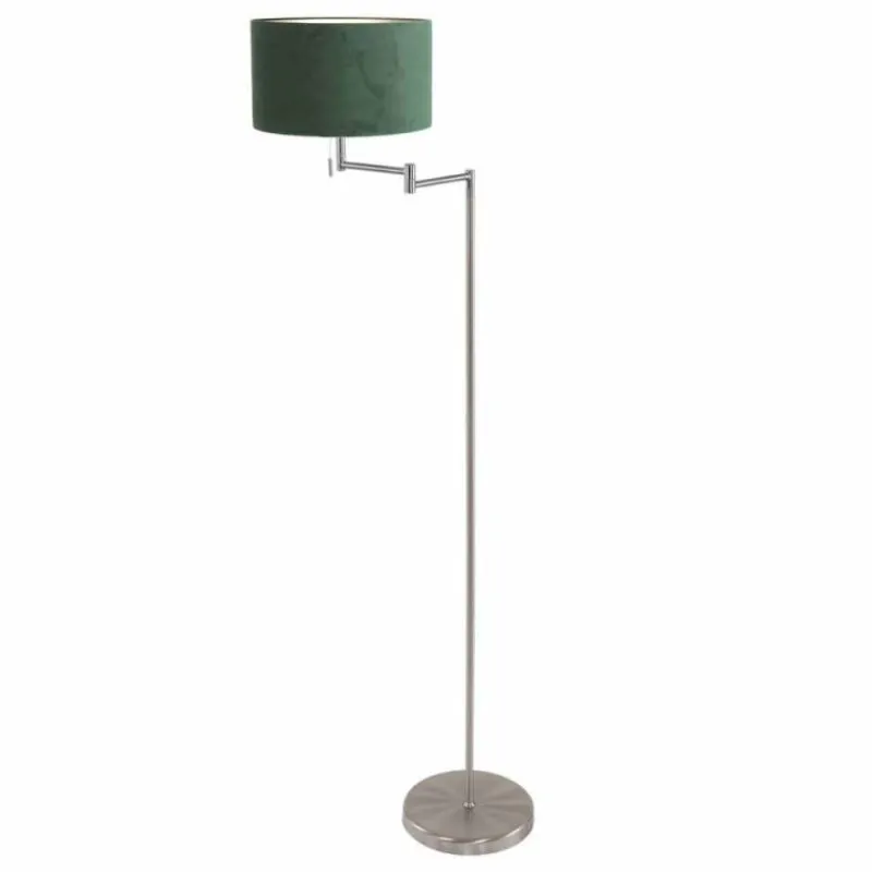 Lampes En Tissu-Luminaires Steinhauer Bella Lampadaire Acier brossé, 1 lumière