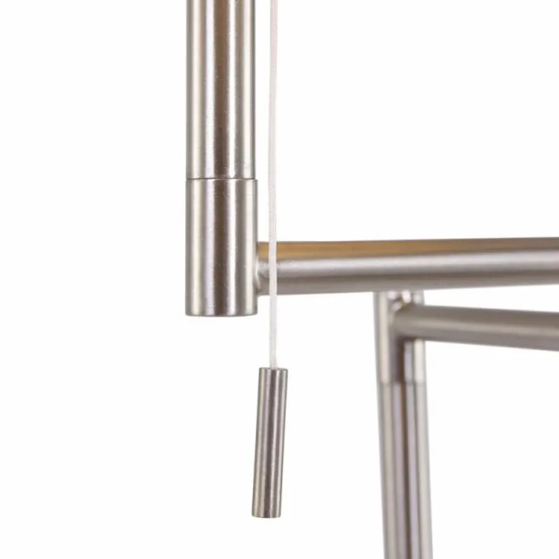 Lampes En Tissu-Luminaires Steinhauer Bella Lampadaire Acier brossé, 1 lumière