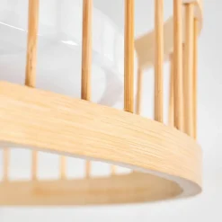 hofstein Benasal Plafonnier, Ventilateur de plafond lumineux Écru, Blanc, 1 lumière, Télécommandes