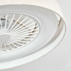 hofstein Benasal Plafonnier, Ventilateur de plafond lumineux LED Blanc, 1 lumière, Télécommandes