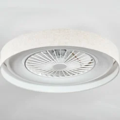 hofstein Benasal Plafonnier, Ventilateur de plafond lumineux LED Blanc, 1 lumière, Télécommandes
