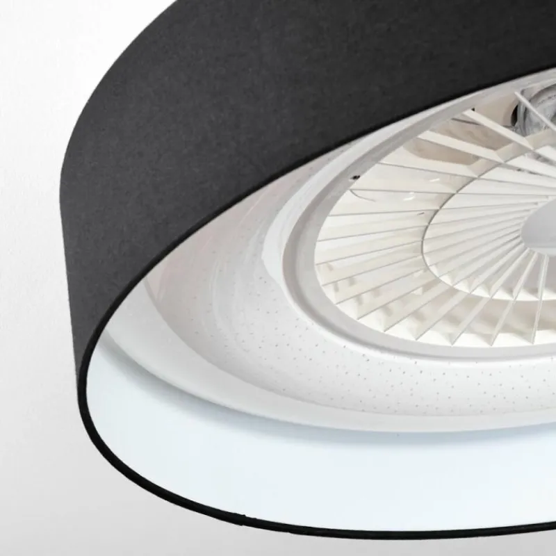 hofstein Benesal Plafonnier, Ventilateur de plafond lumineux LED Blanc, 1 lumière, Télécommandes