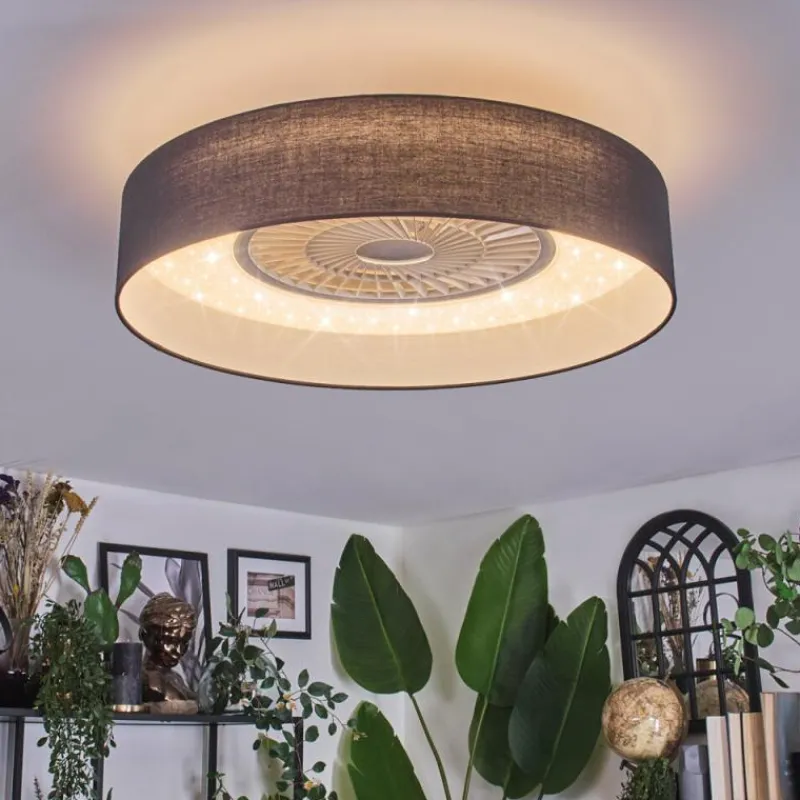 hofstein Benesal Plafonnier, Ventilateur de plafond lumineux LED Blanc, 1 lumière, Télécommandes