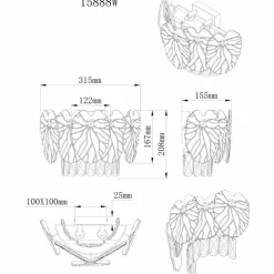 Luminaires Globo Lighting Benjamin Applique murale Chrome, 2 lumières* Appliques