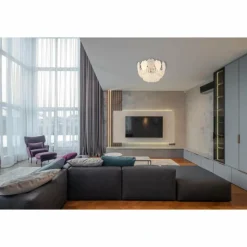 Luminaires Globo Lighting Benjamin Plafonnier Chrome, 8 lumières* Plafonniers