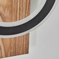 Luminaires Scandinaves-hofstein Besperia Applique murale LED Couleur bois, Noir, 1 lumière