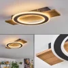 Luminaires Scandinaves-hofstein Besperia Plafonnier LED Couleur bois, Noir, 1 lumière
