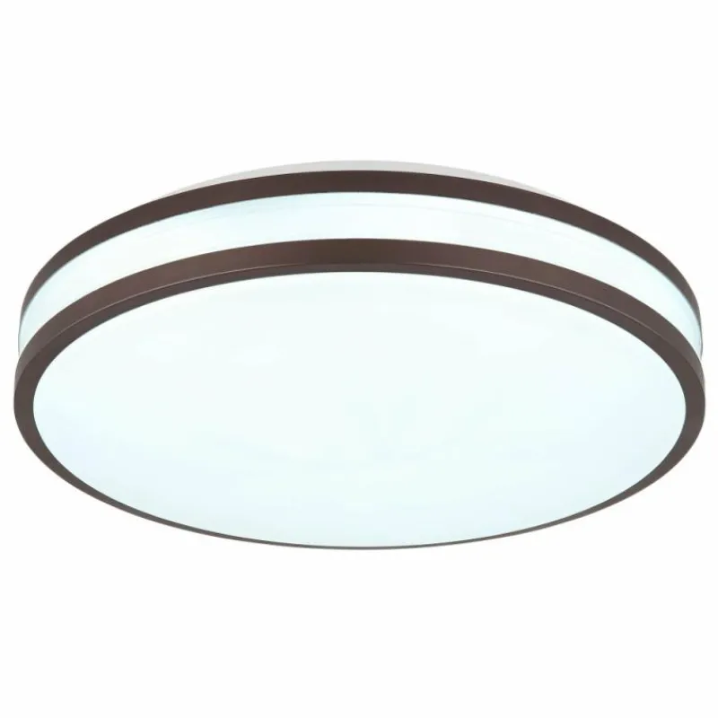 Luminaires Globo Lighting Betha Plafonnier LED Brun, Blanc, 1 lumière, Télécommandes, Changeur de couleurs* Éclairage Led