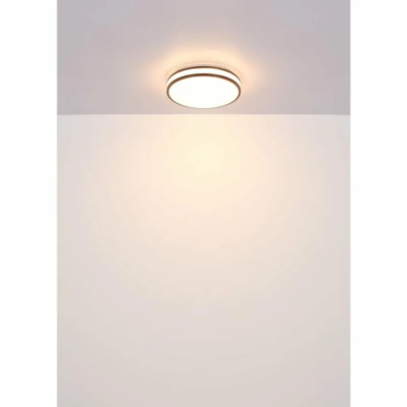 Luminaires Globo Lighting Betha Plafonnier LED Brun, Blanc, 1 lumière, Télécommandes, Changeur de couleurs* Éclairage Led