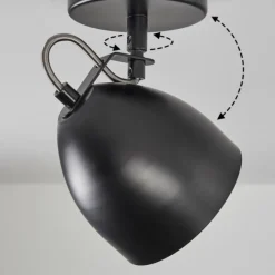 Lampes Dorées-hofstein Bjedstrup Plafonnier, Spot de plafond, Spot mural Noir, 1 lumière