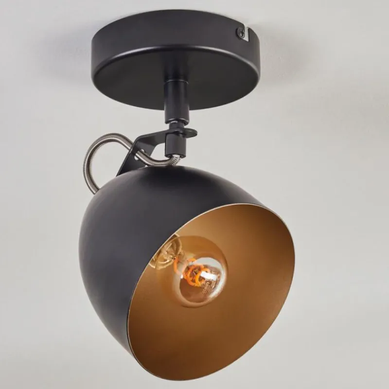 Lampes Dorées-hofstein Bjedstrup Plafonnier, Spot de plafond, Spot mural Noir, 1 lumière