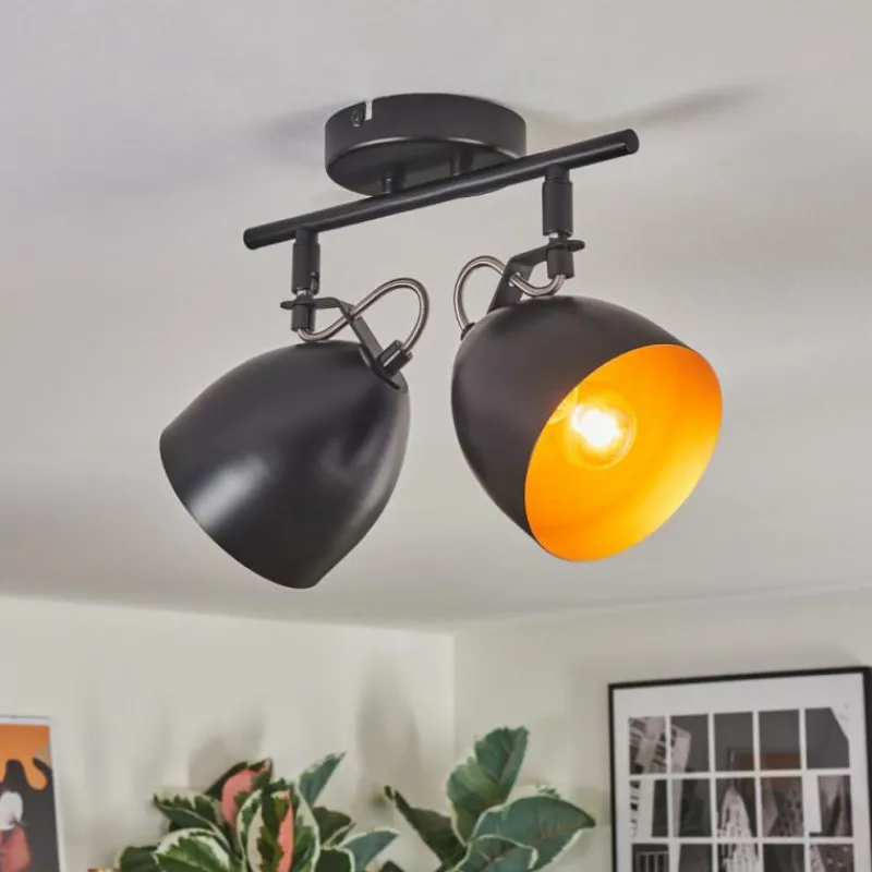 Lampes Dorées-hofstein Bjedstrup Plafonnier, Spot de plafond Noir, 2 lumières