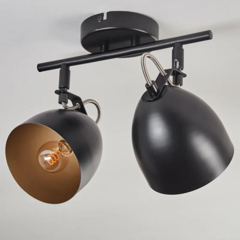 Lampes Dorées-hofstein Bjedstrup Plafonnier, Spot de plafond Noir, 2 lumières