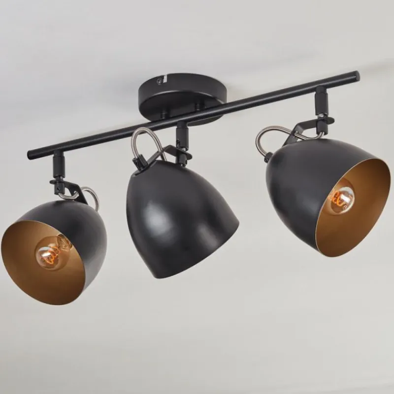 Lampes Dorées-hofstein Bjedstrup Plafonnier, Spot de plafond Noir, 3 lumières