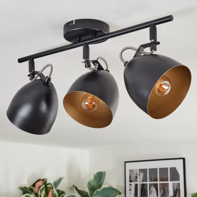 Lampes Dorées-hofstein Bjedstrup Plafonnier, Spot de plafond Noir, 3 lumières
