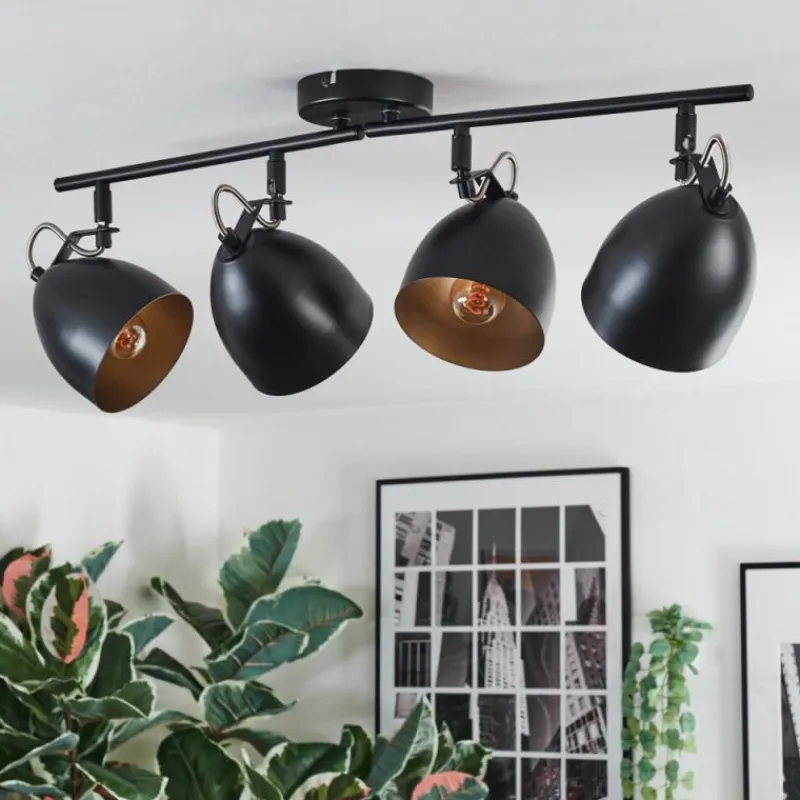 Lampes Dorées-hofstein Bjedstrup Plafonnier, Spot de plafond Noir, 4 lumières