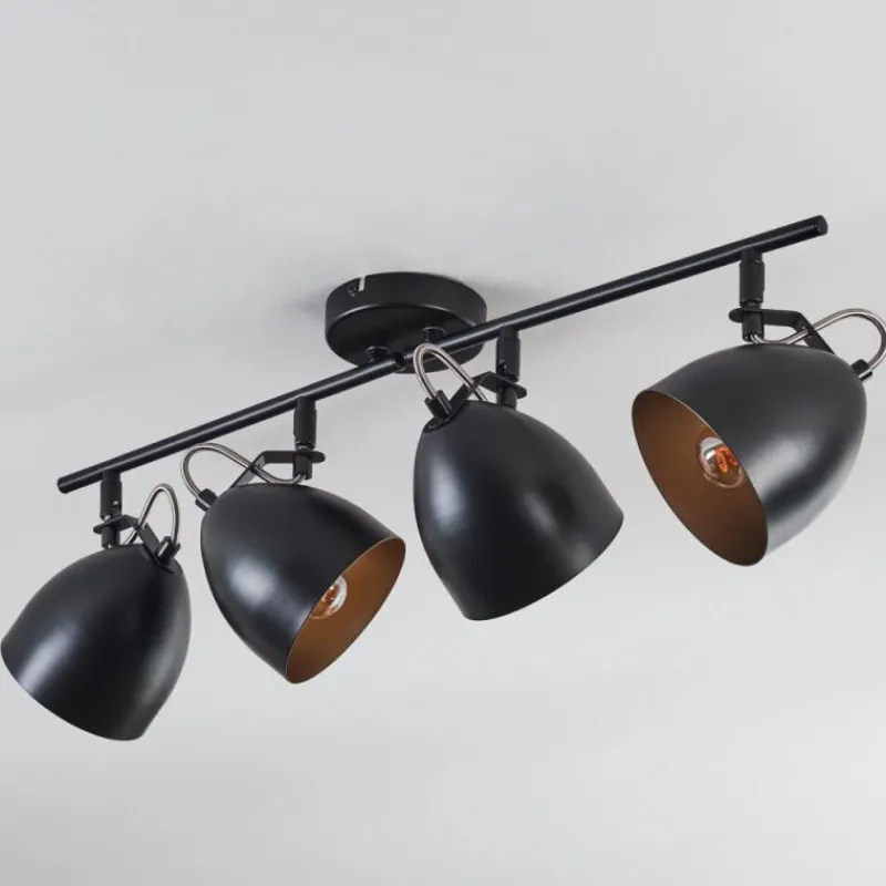 Lampes Dorées-hofstein Bjedstrup Plafonnier, Spot de plafond Noir, 4 lumières