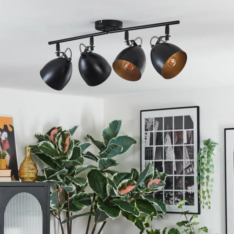 Lampes Dorées-hofstein Bjedstrup Plafonnier, Spot de plafond Noir, 4 lumières