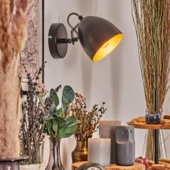 Lampes Dorées-hofstein Bjedstrup Spot de plafond, Applique murale, Spot mural Noir, 1 lumière