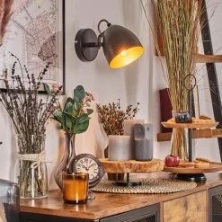 Lampes Dorées-hofstein Bjedstrup Spot de plafond, Applique murale, Spot mural Noir, 1 lumière