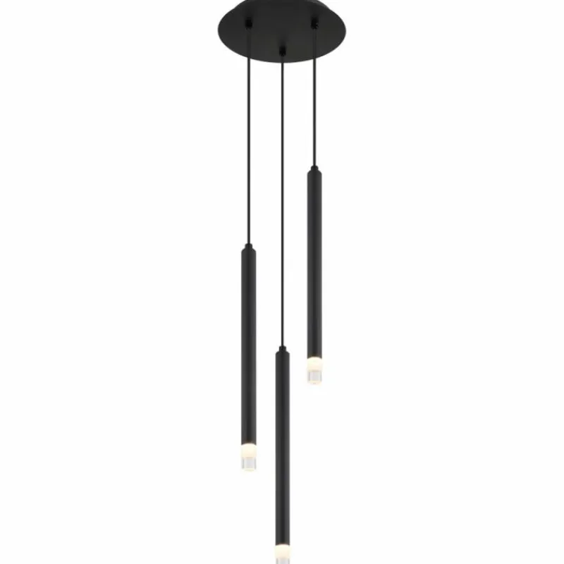 Luminaires Globo Lighting Blake Suspension Noir, 3 lumières* Suspensions