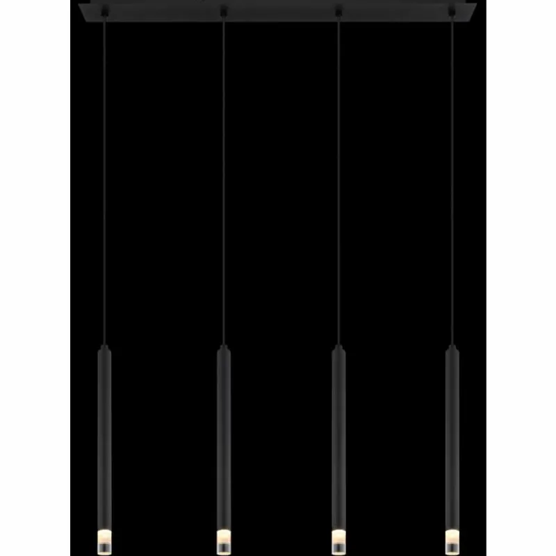 Luminaires Globo Lighting Blake Suspension Noir, 4 lumières* Suspensions