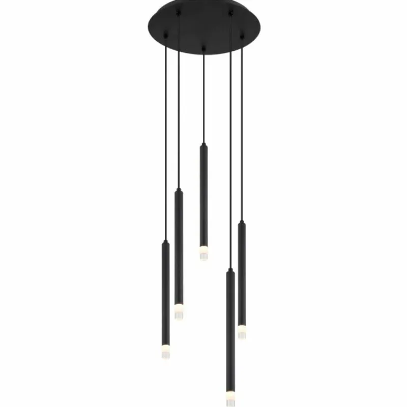 Luminaires Globo Lighting Blake Suspension Noir, 5 lumières* Suspensions