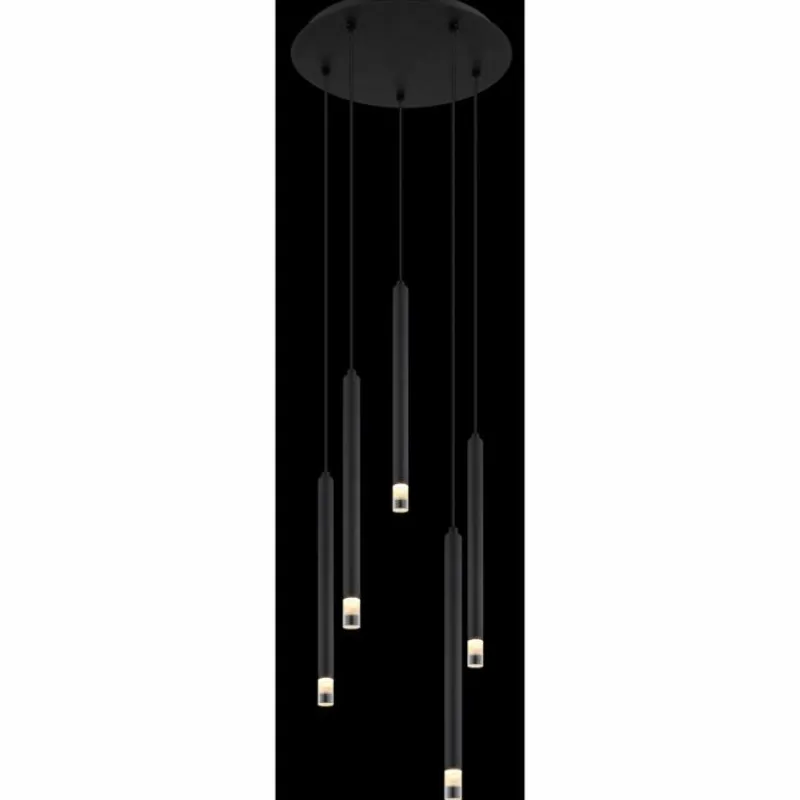 Luminaires Globo Lighting Blake Suspension Noir, 5 lumières* Suspensions