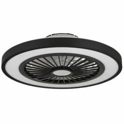 Luminaires Globo Lighting Blizzak Ventilateur de plafond lumineux LED Noir, 1 lumière, Télécommandes