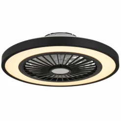 Luminaires Globo Lighting Blizzak Ventilateur de plafond lumineux LED Noir, 1 lumière, Télécommandes