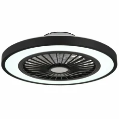 Luminaires Globo Lighting Blizzak Ventilateur de plafond lumineux LED Noir, 1 lumière, Télécommandes