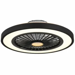 Luminaires Globo Lighting Blizzak Ventilateur de plafond lumineux LED Noir, 1 lumière, Télécommandes