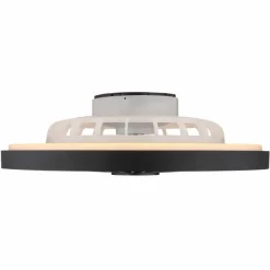 Luminaires Globo Lighting Blizzak Ventilateur de plafond lumineux LED Noir, 1 lumière, Télécommandes