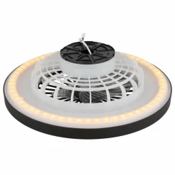 Luminaires Globo Lighting Blizzak Ventilateur de plafond lumineux LED Noir, 1 lumière, Télécommandes