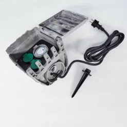 hofstein Bloc de prises électriques d'extérieur Tinú Noir, Pierre