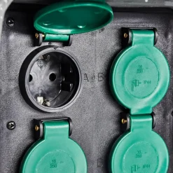 hofstein Bloc de prises électriques d'extérieur Tinú Noir, Pierre