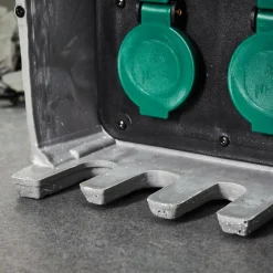 hofstein Bloc de prises électriques d'extérieur Tinú Noir, Pierre