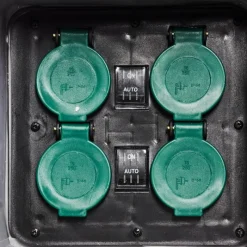 hofstein Bloc de prises électriques d'extérieur Tinú Noir