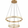 Lampes Dorées-Luminaires Globo Lighting Blondie Suspension LED Or, 1 lumière, Télécommandes