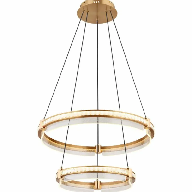 Lampes Dorées-Luminaires Globo Lighting Blondie Suspension LED Or, 1 lumière, Télécommandes