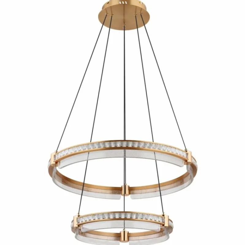 Lampes Dorées-Luminaires Globo Lighting Blondie Suspension LED Or, 1 lumière, Télécommandes