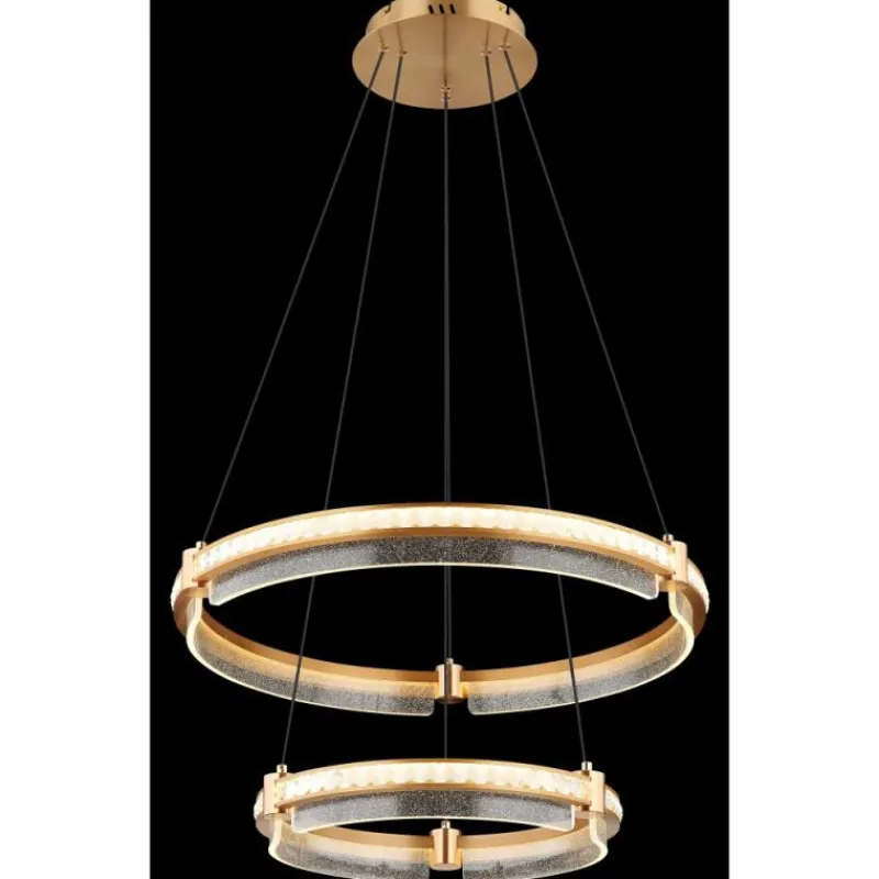 Lampes Dorées-Luminaires Globo Lighting Blondie Suspension LED Or, 1 lumière, Télécommandes