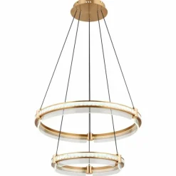 Lampes Dorées-Luminaires Globo Lighting Blondie Suspension LED Or, 1 lumière, Télécommandes