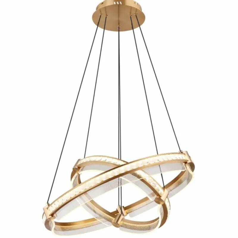 Lampes Dorées-Luminaires Globo Lighting Blondie Suspension LED Or, 1 lumière, Télécommandes