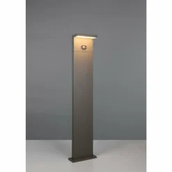 Luminaires Trio Blyde Lampadaire d'extérieur LED Anthracite, 1 lumière, Détecteur de mouvement